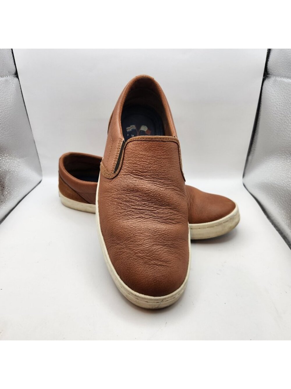 Cole Haan Tan Brown Leather & Suede Slip On Loafer Driving US 9.5 Shoes C27537